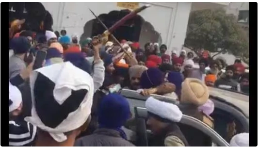 Day after clash, Bhindranwale’s portrait installed at Tarn Taran gurdwara’s entrance