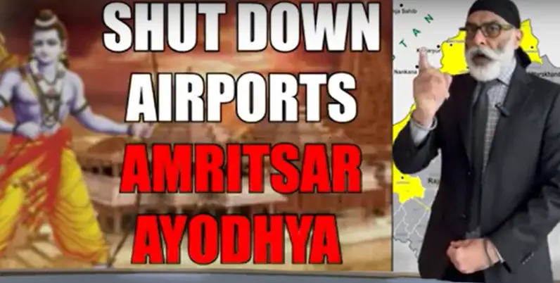 Pannun calls for shutdown of airports from Amritsar to Ayodhya ahead of Jan 22